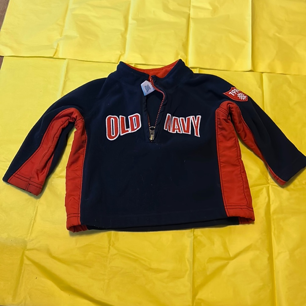 Old Navy baby. Blue and Orange sweat shirt. Size 12-18 months